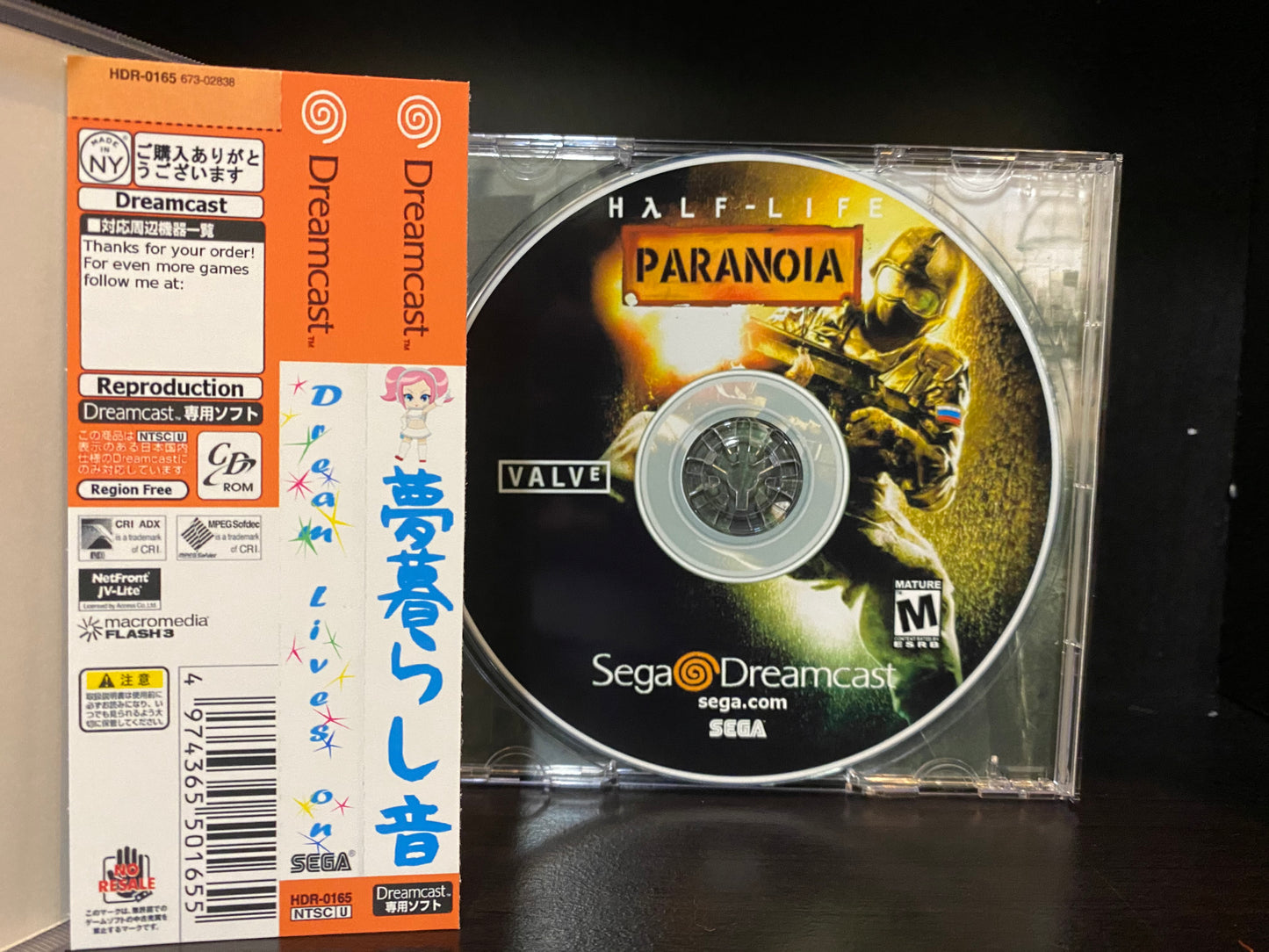 Half-Life 'Paranoia' [Sega Dreamcast] Reproduction