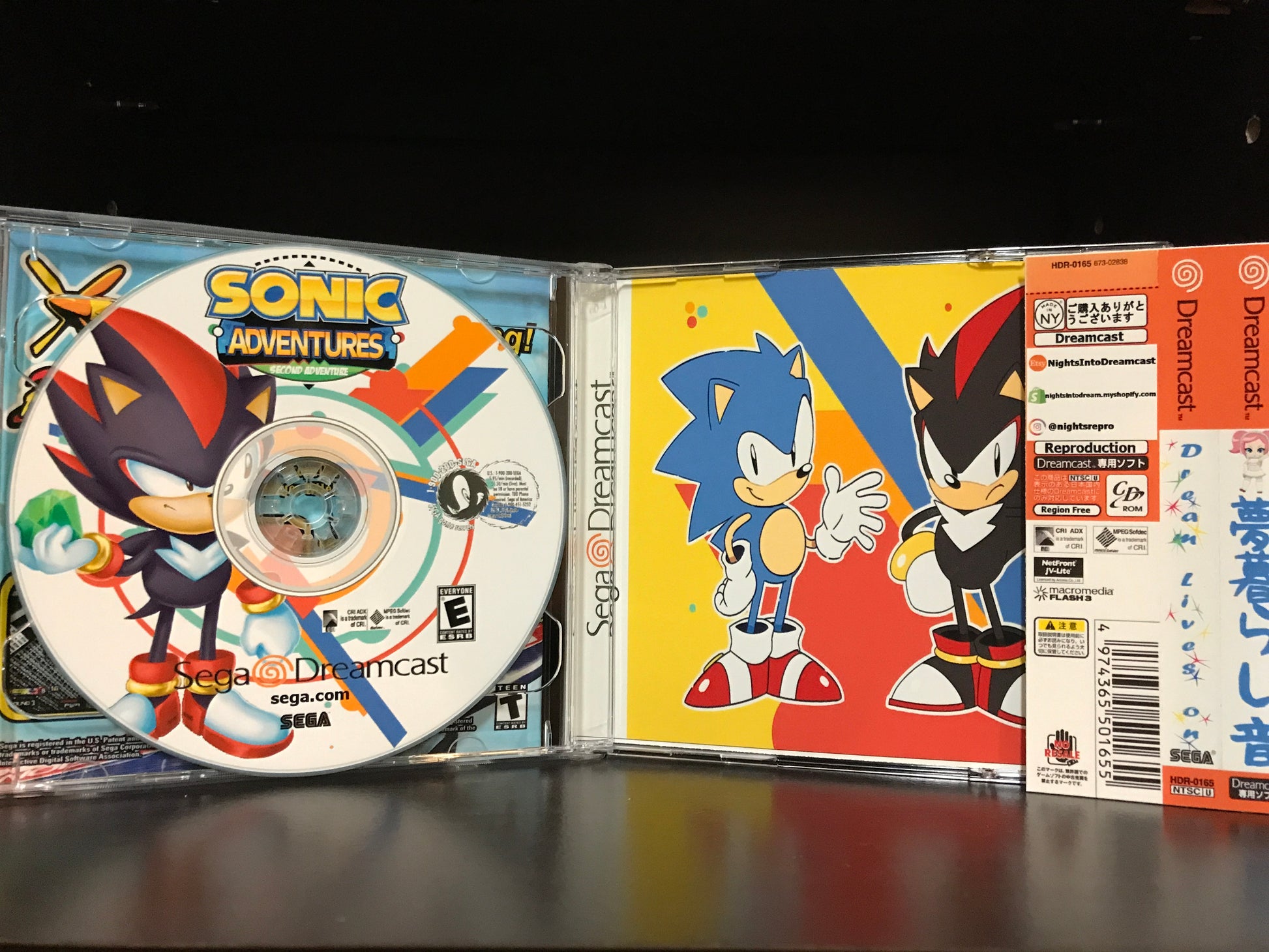 Sonic Adventures (Sonic Adventure 1&2) [Sega Dreamcast] Reproduction –  Nights Into Dream